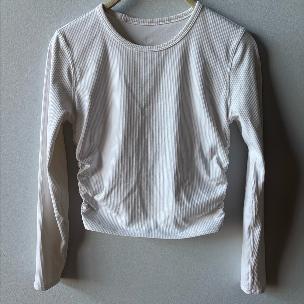 Lululemon All It Takes 6 white ribbed long sleeve